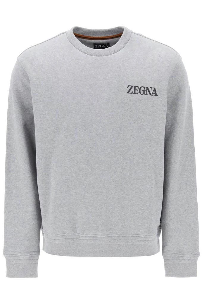 商品Zegna|crew-neck sweatshirt with flocked logo,价格¥1761,第1张图片