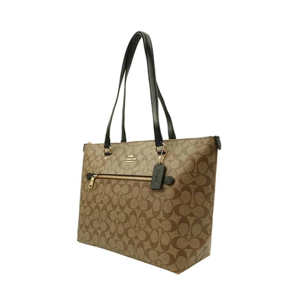 coach 女士大号卡其色PVC手提单肩包 79609IMCBI 商品