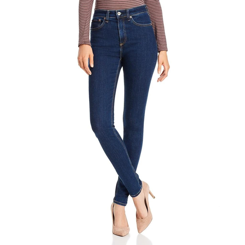 商品Rag & Bone|Rag & Bone Womens Nina Denim Dark Wash Skinny Jeans,价格¥291,第1张图片