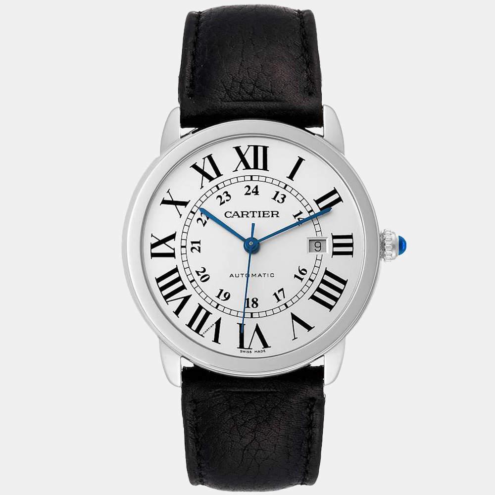 Cartier Silver Stainless Steel Tank Solo W6701011 Automatic Men's Wristwatch 42 mm商品第1张图片规格展示