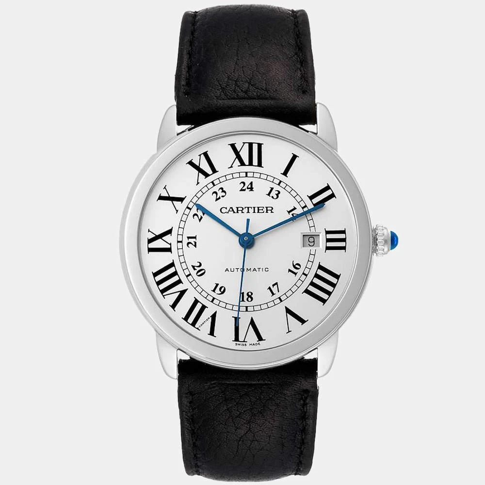 商品[二手商品] Cartier|Cartier Silver Stainless Steel Tank Solo W6701011 Automatic Men's Wristwatch 42 mm,价格¥28707,第1张图片