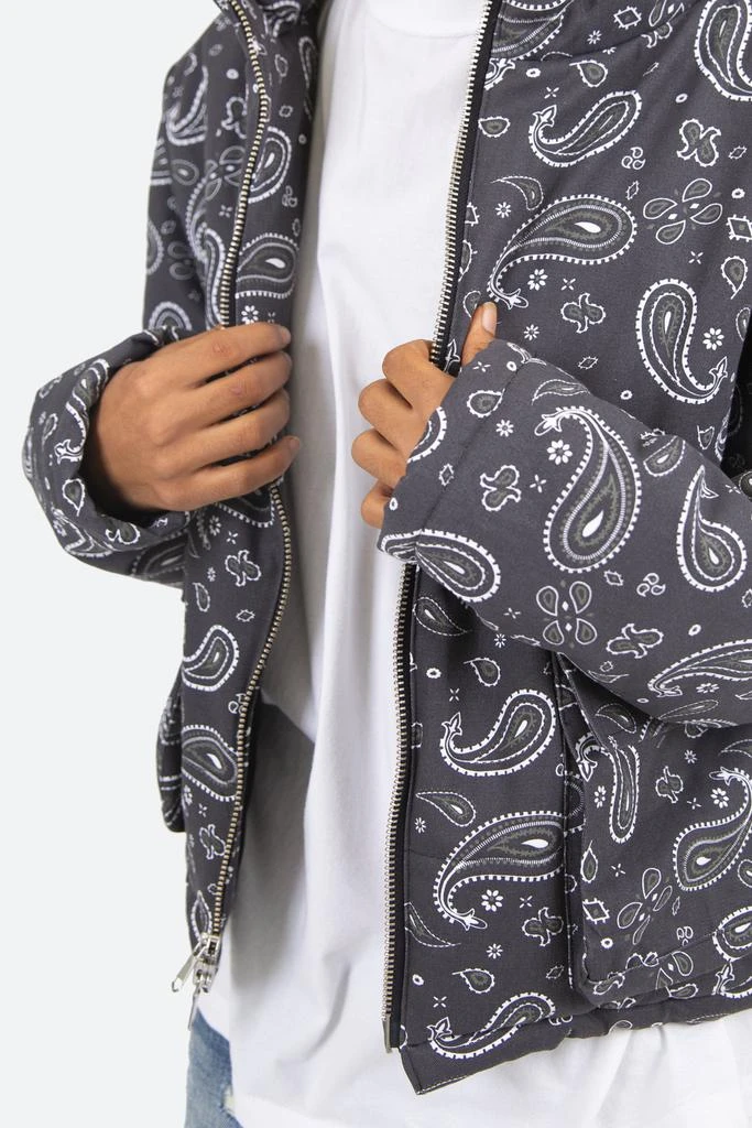 Paisley Cropped Puffer - Black 商品