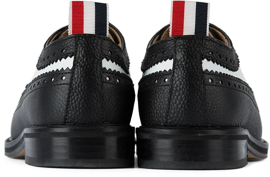 商品Thom Browne|黑色 Classic 儿童长翼布洛克鞋,价格¥6088,第2张图片详细描述
