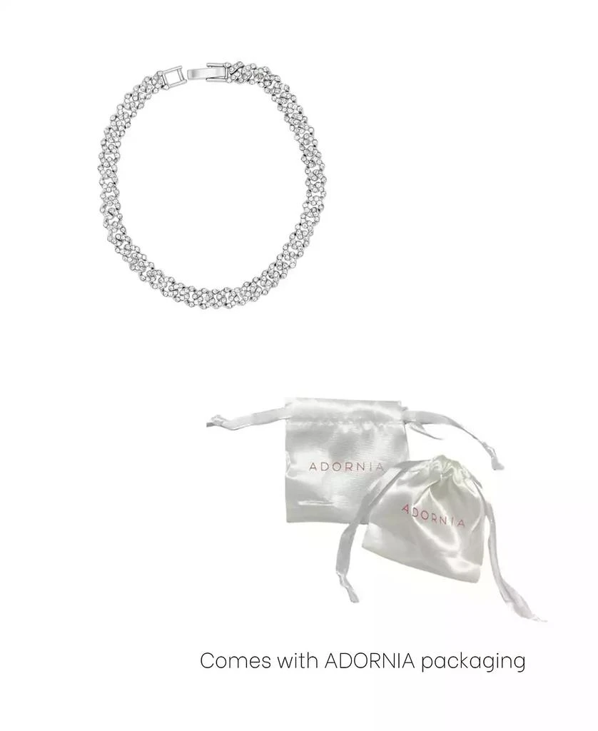 商品ADORNIA|Silver 8mm Crystal Curb Chain Bracelet,价格¥207,第2张图片详细描述