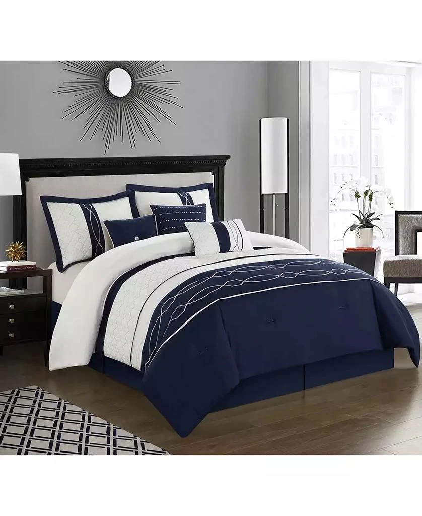 商品Stratford Park|Penley 7-Pc. Comforter Set,价格¥886,第1张图片详细描述