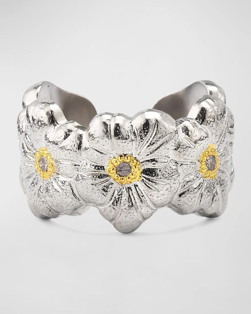 商品Buccellati|Blossoms Eternelle Sterling Silver Diamond Ring, EU 55 / US 7.25,价格¥3905,第1张图片