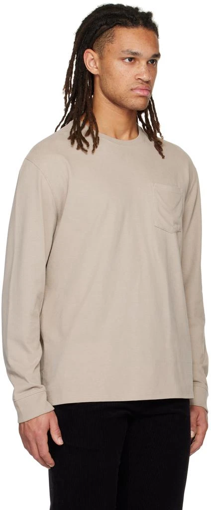 商品Vince|Taupe Crewneck Long Sleeve T-Shirt,价格¥510,第2张图片详细描述