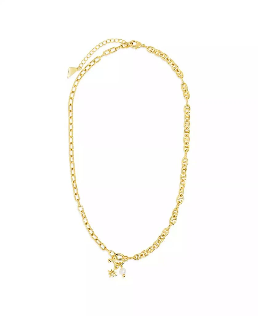 商品Sterling Forever|Cubic Zirconia Genuine Shell Pearl Ava Toggle Necklace,价格¥539,第2张图片详细描述