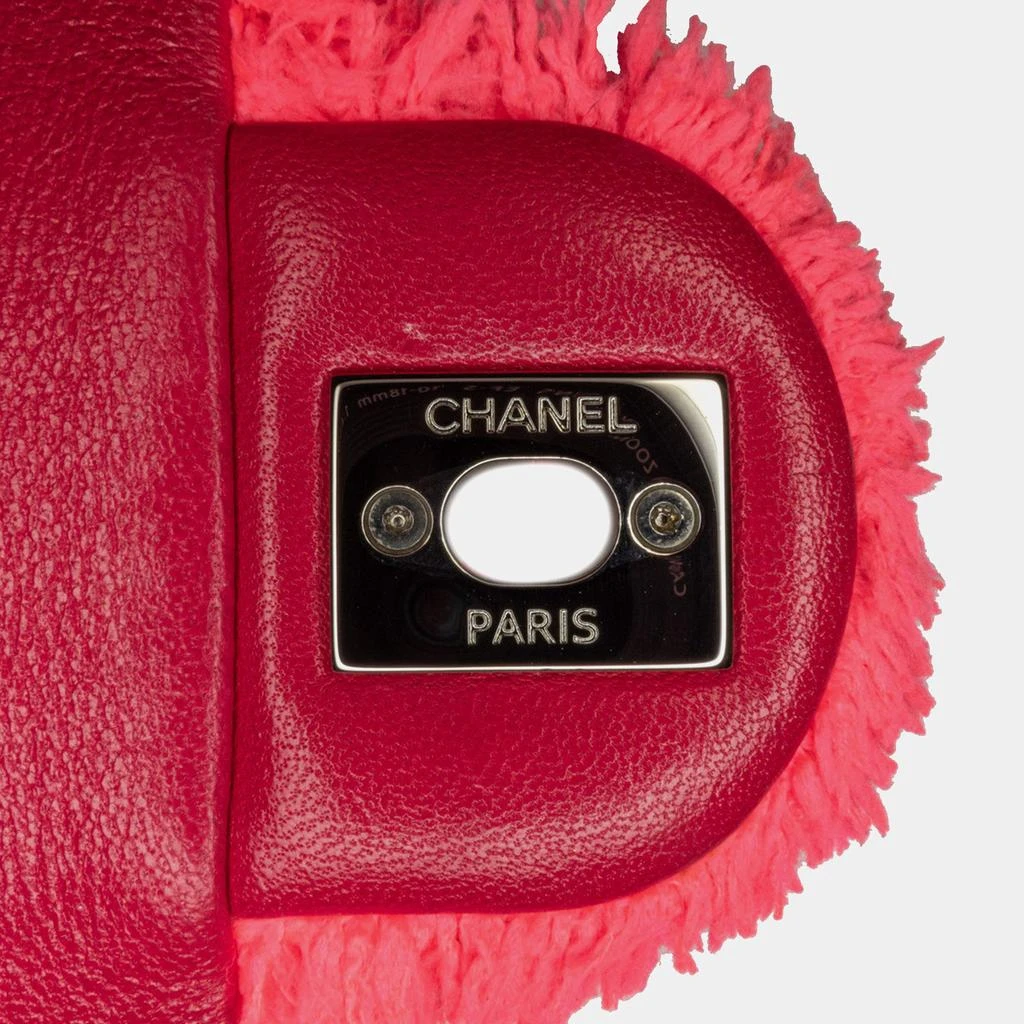商品[二手商品] Chanel|Chanel Pink Medium Quilted Terry Cloth Coco Beach Flap,价格¥26344,第5张图片详细描述