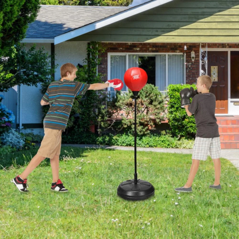 Adjustable Height Punching Bag with Stand Plus Boxing Gloves for Both Adults and Kids 商品