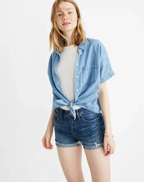 商品Madewell|High-Rise Denim Shorts in Glenoaks Wash: Cutoff Edition,价格¥277,第1张图片