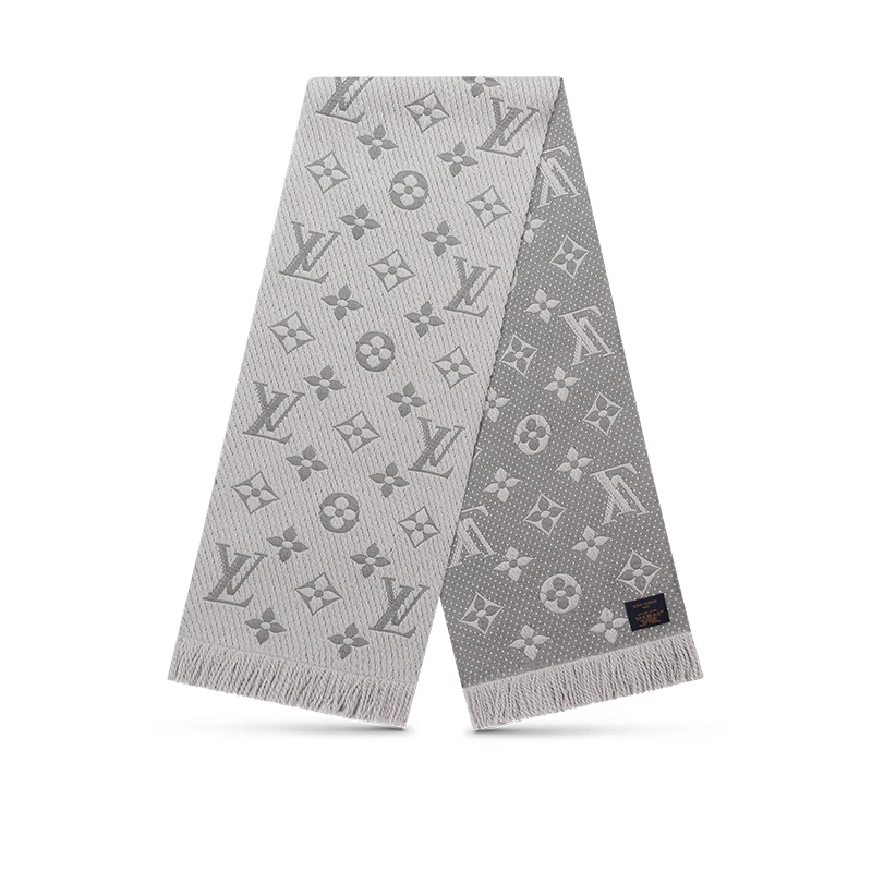 商品Louis Vuitton|Louis Vuitton/路易威登 女士珍珠灰色羊毛混纺老花围巾,价格¥3227,第1张图片