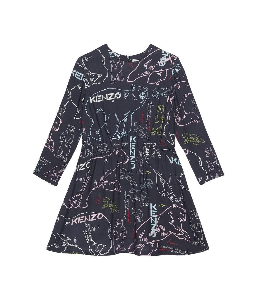 商品Kenzo|All Over Polar Bears Print Long Sleeve Dress (Little Kids/Big Kids),价格¥1905,第1张图片