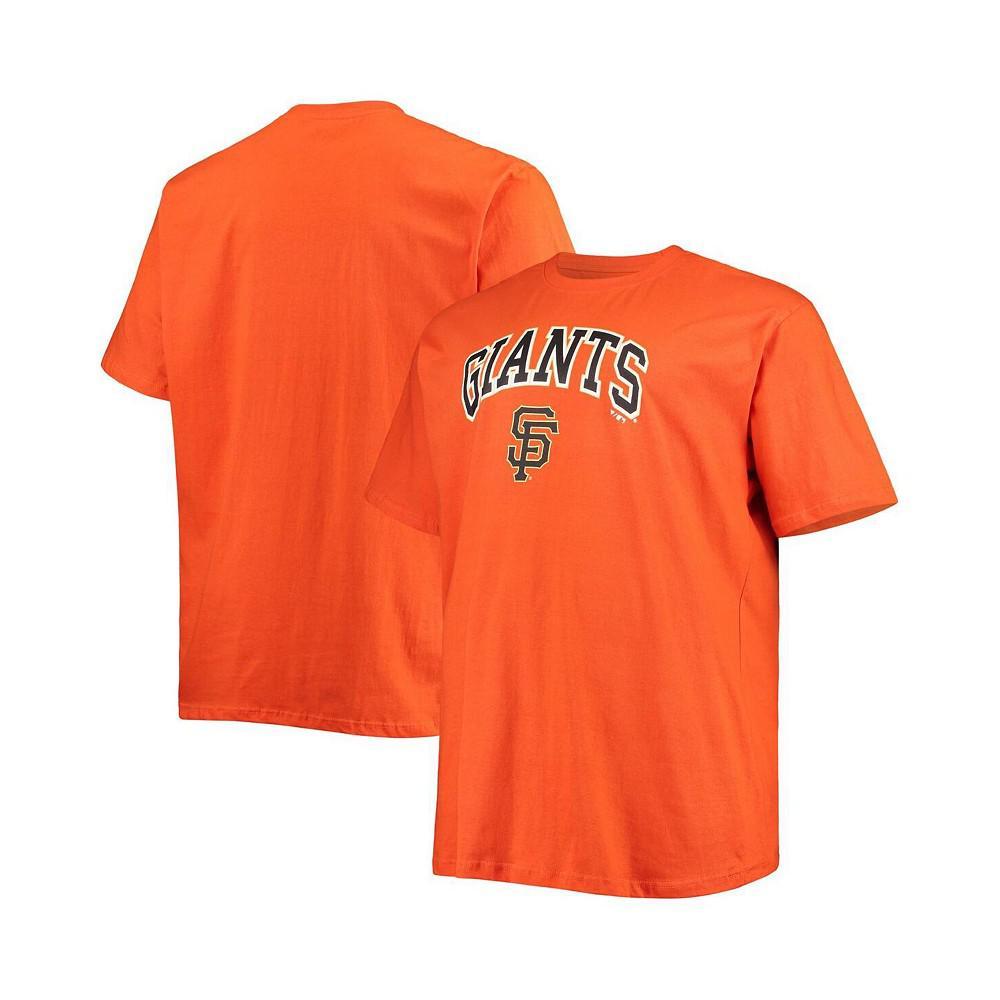 商品Mitchell & Ness|Men's Fanatics Branded Orange San Francisco Giants Big and Tall Secondary T-shirt,价格¥194,第4张图片详细描述