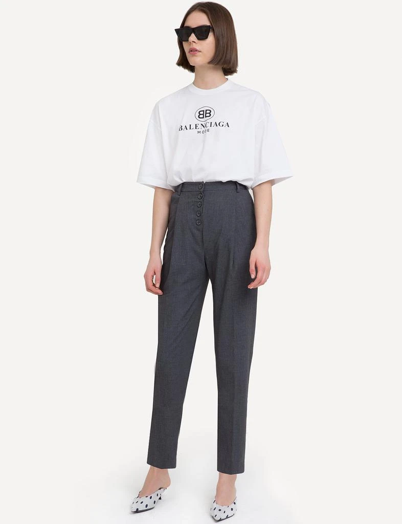 商品Pixie Market|Grey Button Pleated High Waisted Pants,价格¥391,第1张图片