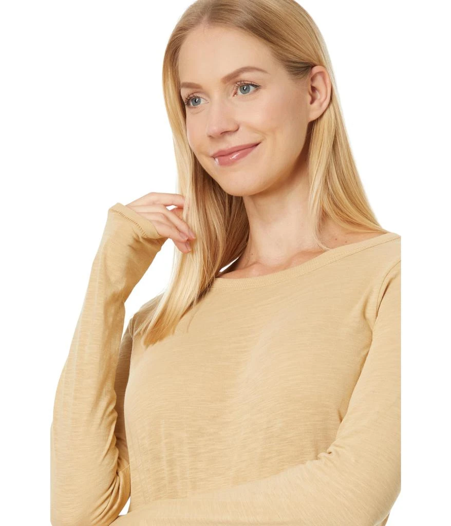 商品Madewell|Whisper Cotton Rib-Crewneck Long-Sleeve Tee,价格¥178,第3张图片详细描述