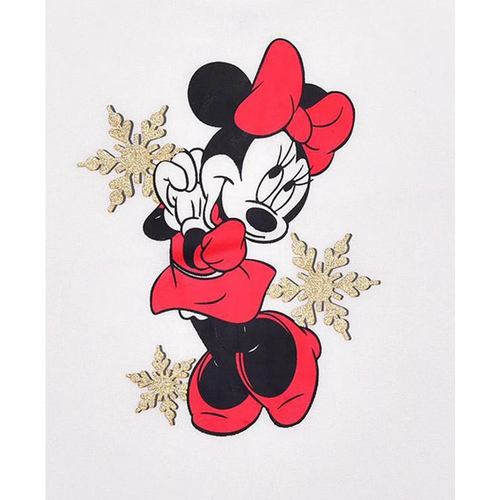 商品Disney|Baby Girls Minnie Mouse Snowflake Holiday Sweatshirt and Leggings Set,价格¥238,第3张图片详细描述