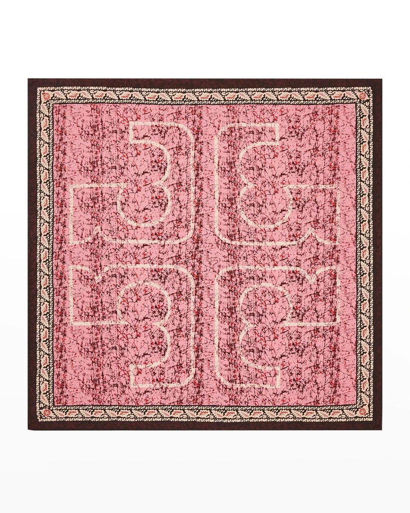 商品Tory Burch|T Monogram Batik Silk Scarf,价格¥2490,第1张图片