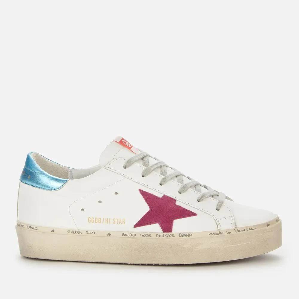 商品Golden Goose|Golden Goose Women's Hi-Star Leather Flatform Trainers,价格¥3737,第1张图片