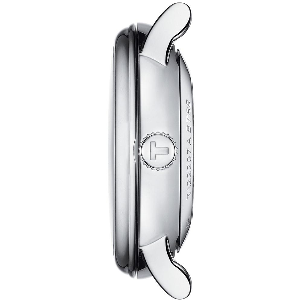 Women's Swiss Automatic Carson Premium Lady Diamond Accent Black Leather Strap Watch 30mm商品第2张图片规格展示
