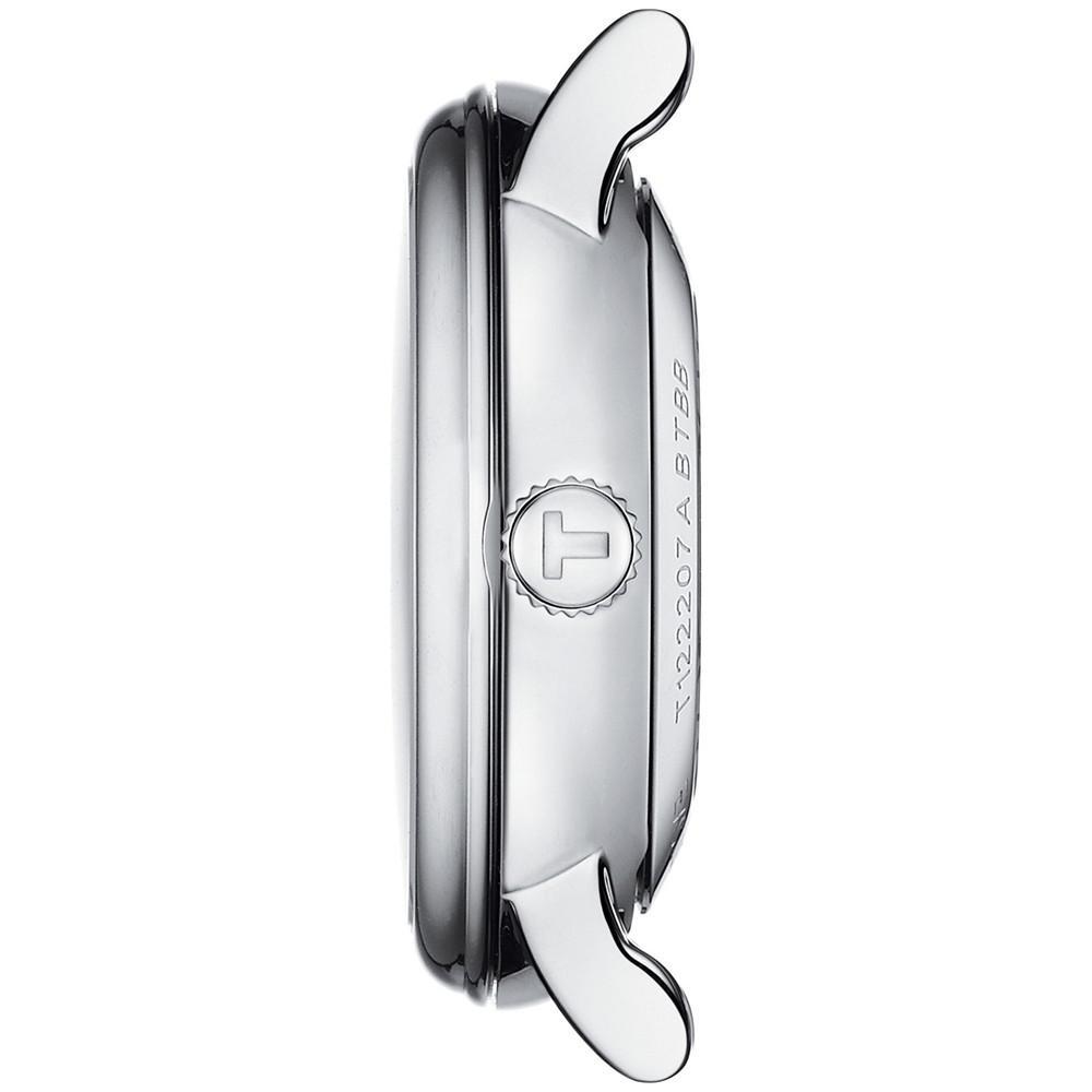 商品Tissot|Women's Swiss Automatic Carson Premium Lady Diamond Accent Black Leather Strap Watch 30mm,价格¥6051,第4张图片详细描述