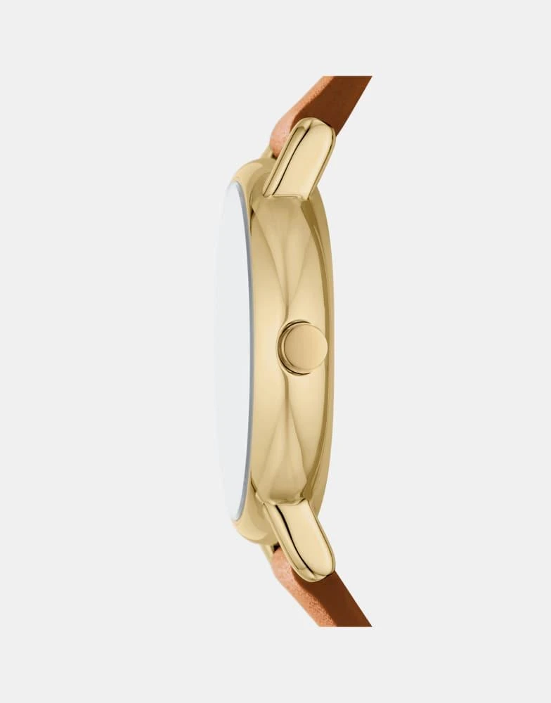 商品Skagen|Skagen Women's signatur lille two-hand, gold stainless steel watch - BROWN,价格¥1057,第2张图片详细描述