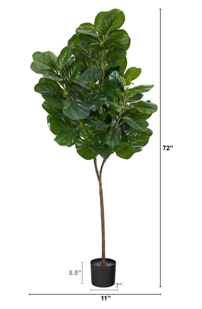 商品NEARLY NATURAL|6' Artificial Fiddle Leaf Fig Plant,价格¥635,第2张图片详细描述