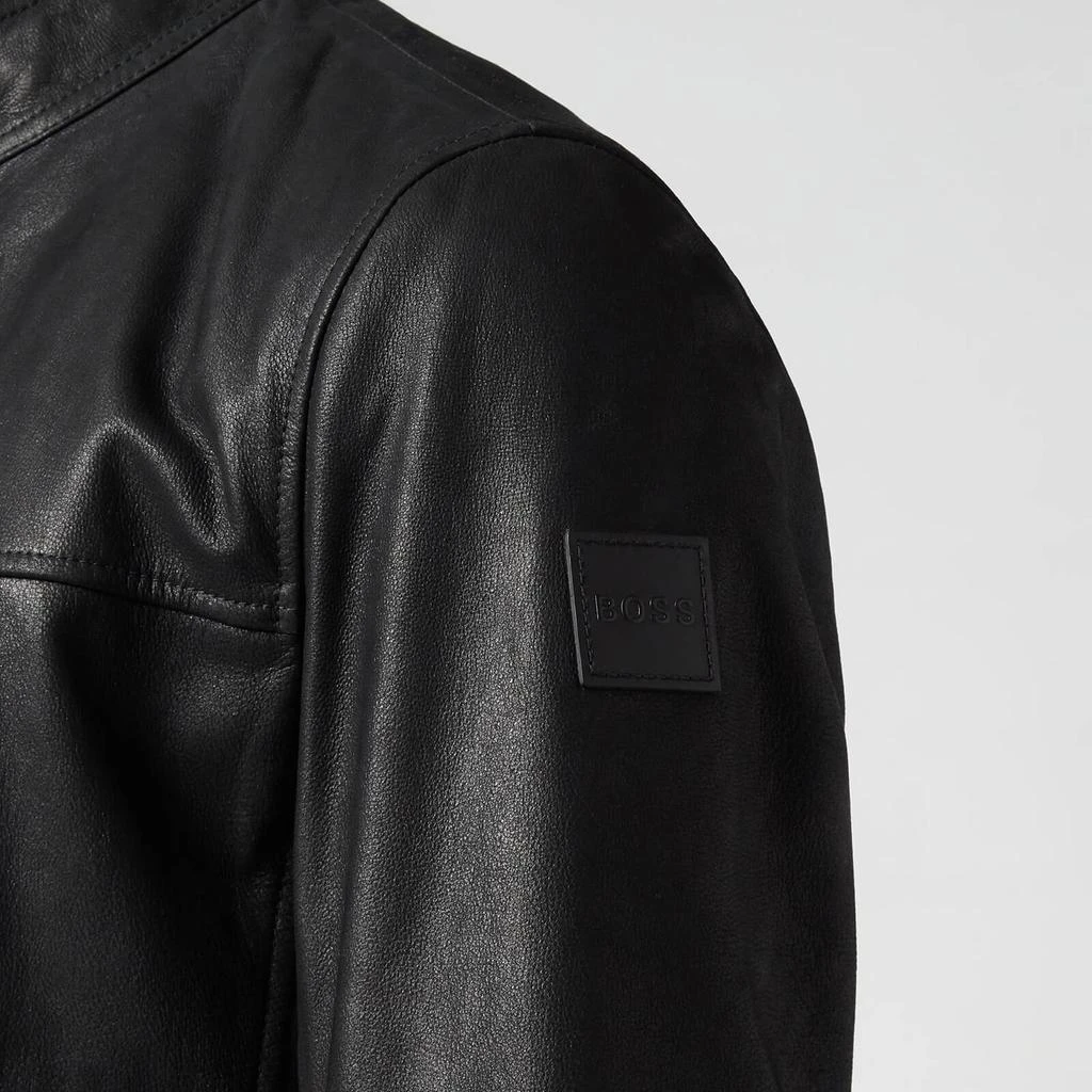 商品Hugo Boss|BOSS Orange Men's Leather Jacket - Black,价格¥1822,第3张图片详细描述