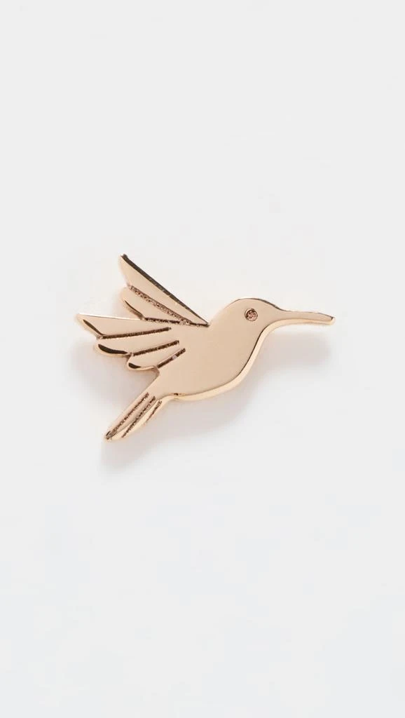 商品Zoe Chicco|14k Gold Single Itty Bitty Hummingbird Stud Earring,价格¥1082,第3张图片详细描述