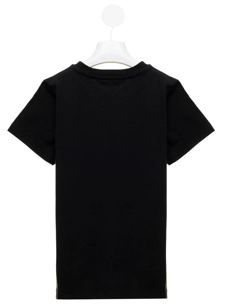 商品Moschino|Black Cotton T-shirt With Multicolor Teddy Bear Print Girl  Kids,价格¥752,第2张图片详细描述