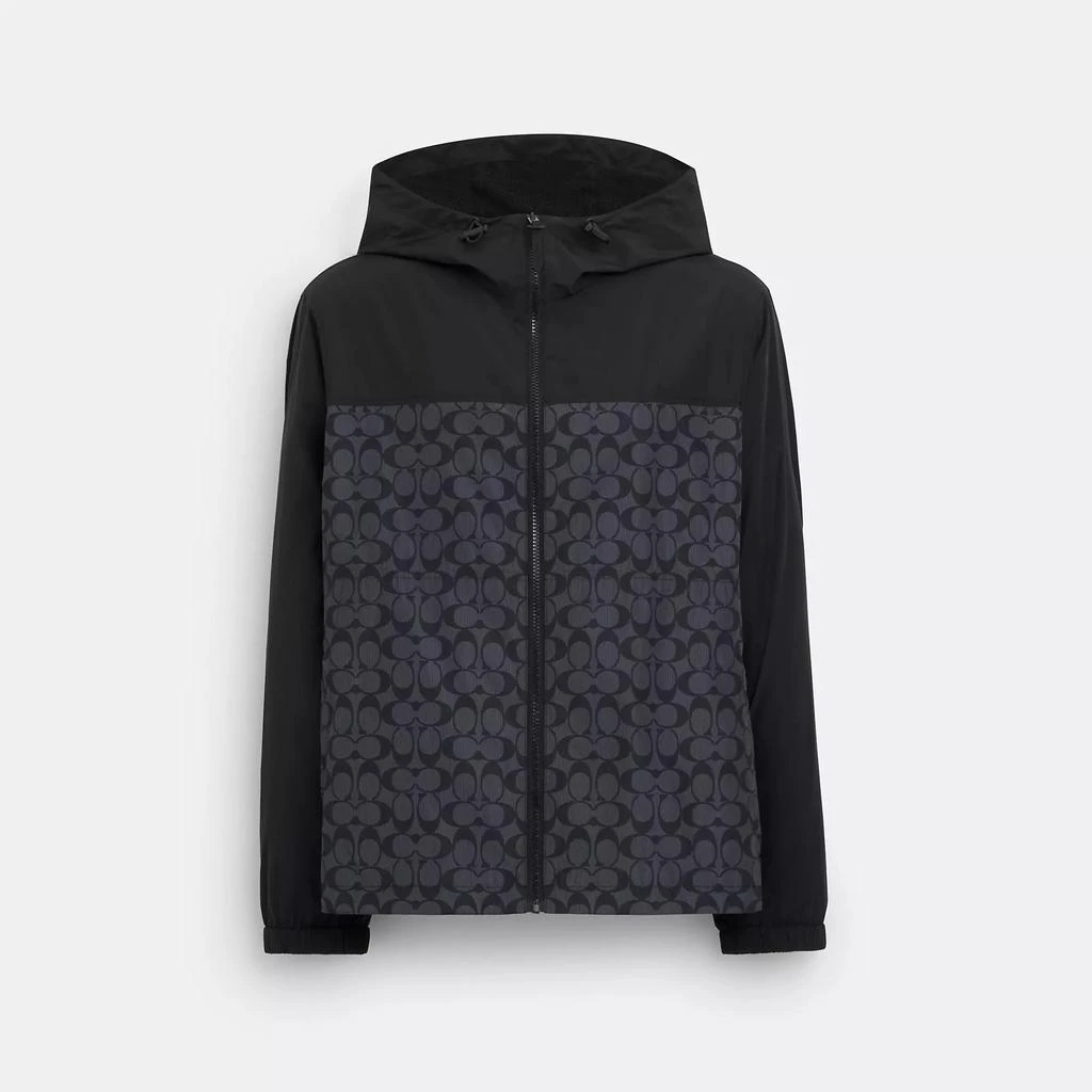 商品Coach|Coach Outlet Signature Full Zip Windbreaker,价格¥1762,第1张图片