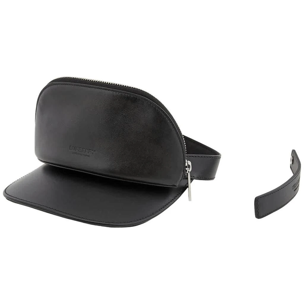商品Burberry|Black Leather Zip-Pocket Visor,价格¥2575,第2张图片详细描述