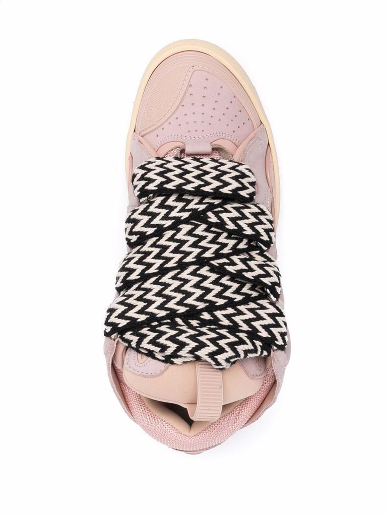 Lanvin Women's  Pink Leather Sneakers商品第4张图片规格展示