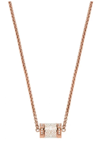 商品Emporio Armani|EMPORIO ARMANI Ladies Rose Gold Coloured Stainless Steel Necklace  EGS2828221阿玛尼时尚转运珠小蛮腰项链,价格¥717,第1张图片
