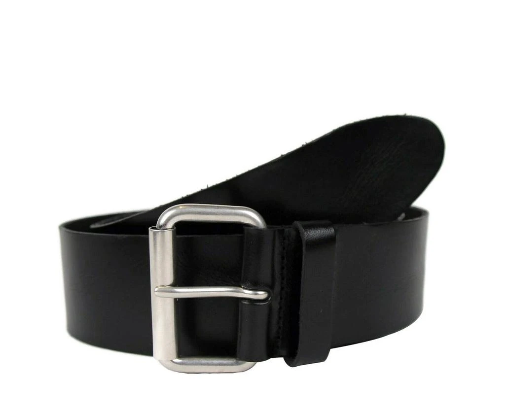 商品Yves Saint Laurent|Saint Laurent Unisex Black Leather Natural Style Belt 425204 1000,价格¥2611,第1张图片