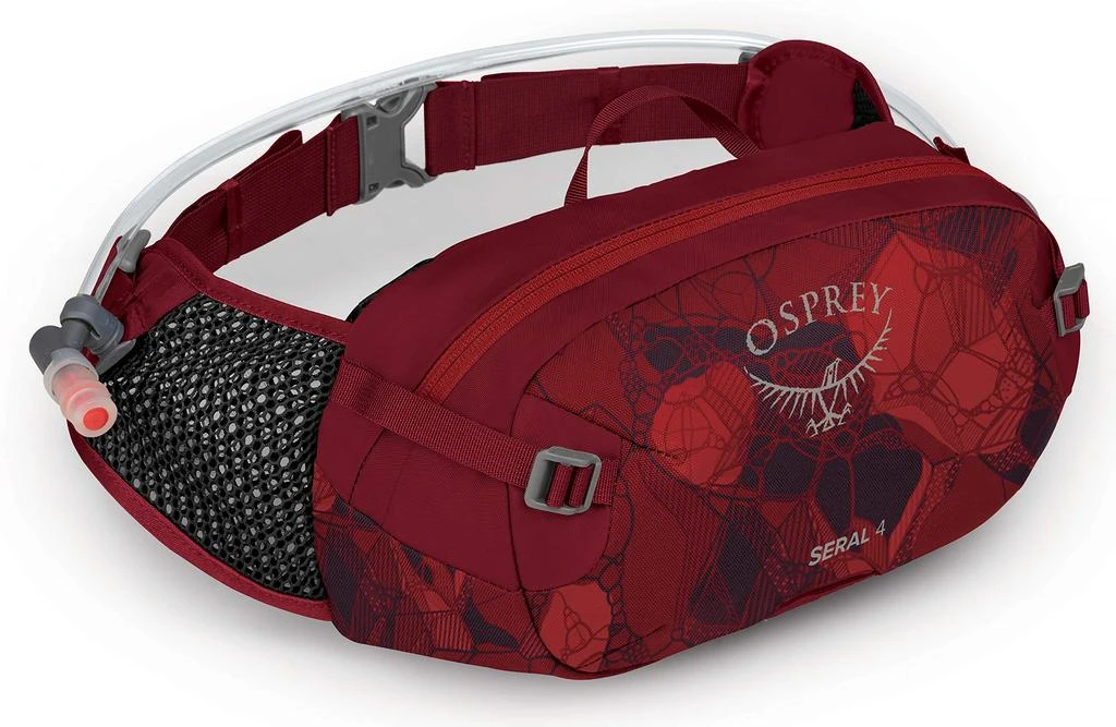 商品Osprey|Osprey Seral 4L Unisex Biking Waist Pack with Hydraulics Reservoir, Claret Red,价格¥542,第1张图片