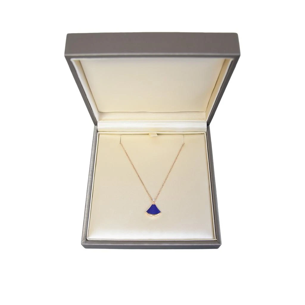 商品BVLGARI|Bvlgari Divas' Dream Diamond Lapis Lazuli 18k Rose Gold Pendant Necklace Deep Blue,价格¥18622,第1张图片