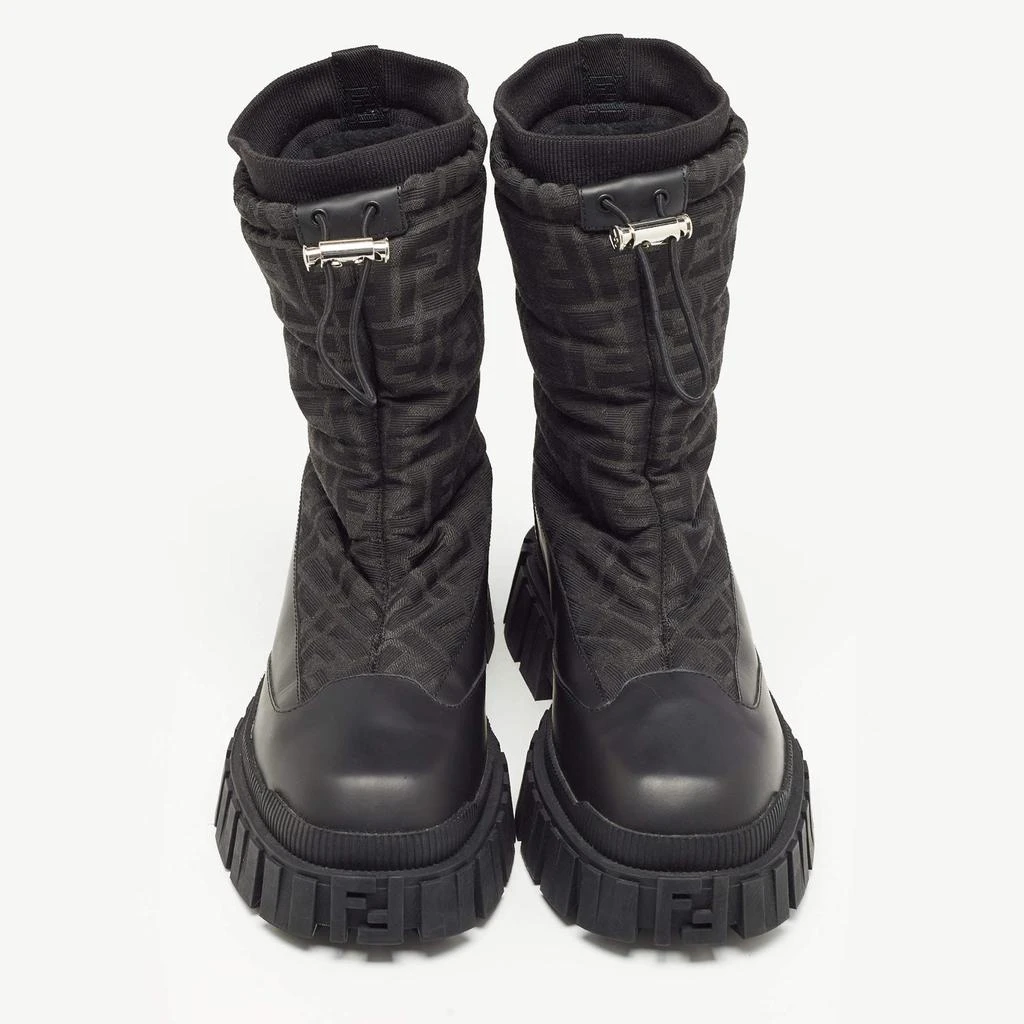 商品Fendi|Fendi Black Fabric and Leather Snow Boots Size 42,价格¥4267,第3张图片详细描述