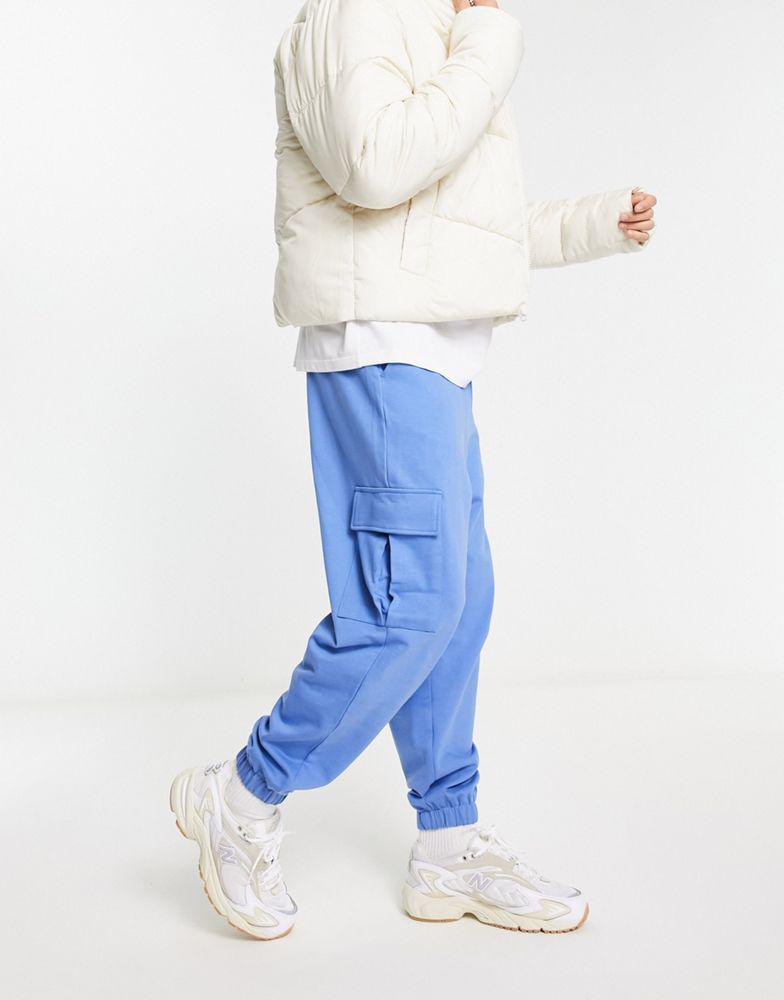 ASOS DESIGN oversized joggers in blue商品第4张图片规格展示