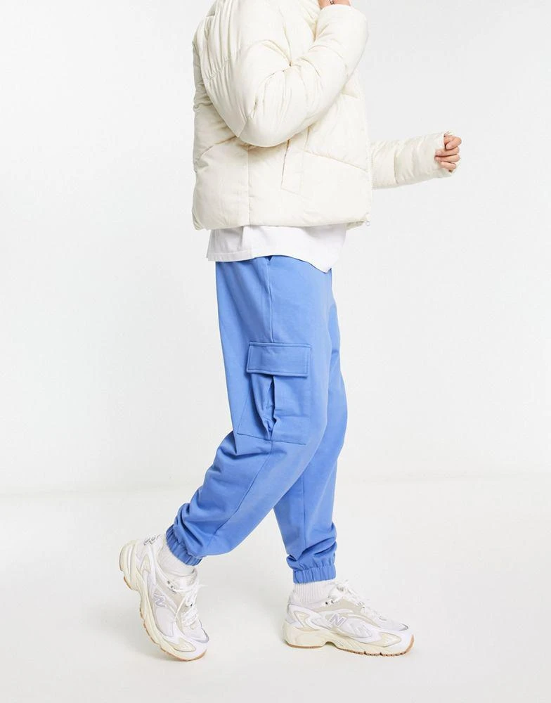 商品ASOS|ASOS DESIGN oversized joggers in blue,价格¥136,第4张图片详细描述