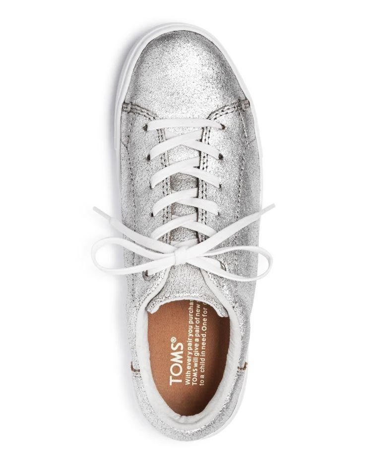 商品TOMS|Women's Lenox Metallic Lace Up Sneakers,价格¥367,第3张图片详细描述