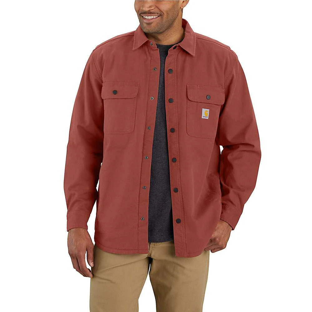 商品Carhartt|Carhartt Men's Rugged Flex Relaxed Fit Canvas Fleece-Lined Shirt Jacket,价格¥631,第2张图片详细描述