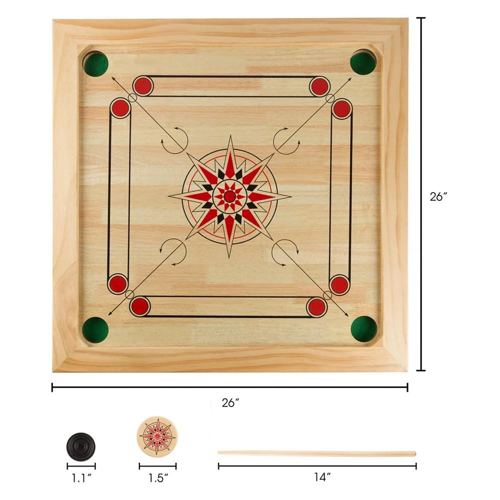 商品Trademark Global|25-Pc. Carrom Board Game Set,价格¥1190,第4张图片详细描述