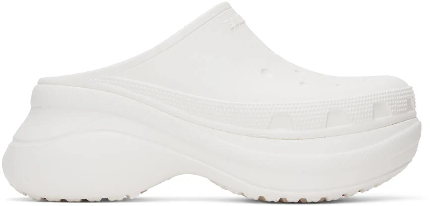商品Balenciaga|White Crocs Edition Mules,价格¥3015,第1张图片