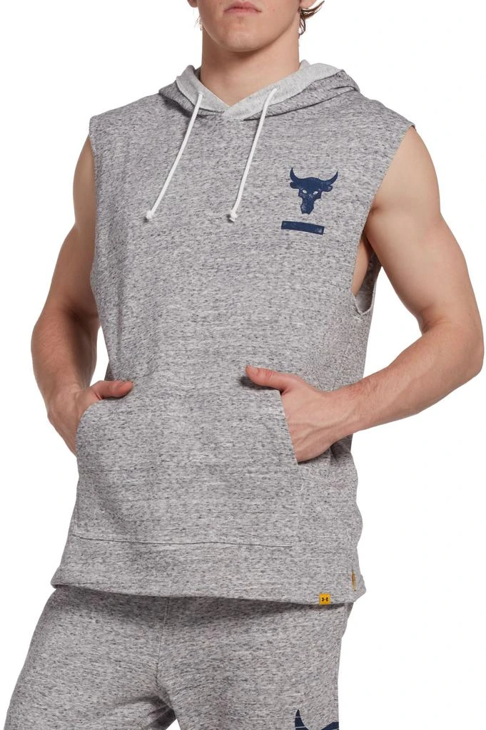 商品Under Armour|Under Armour Men's Project Rock French Terry Sleeveless Hoodie 运动上衣,价格¥264,第1张图片