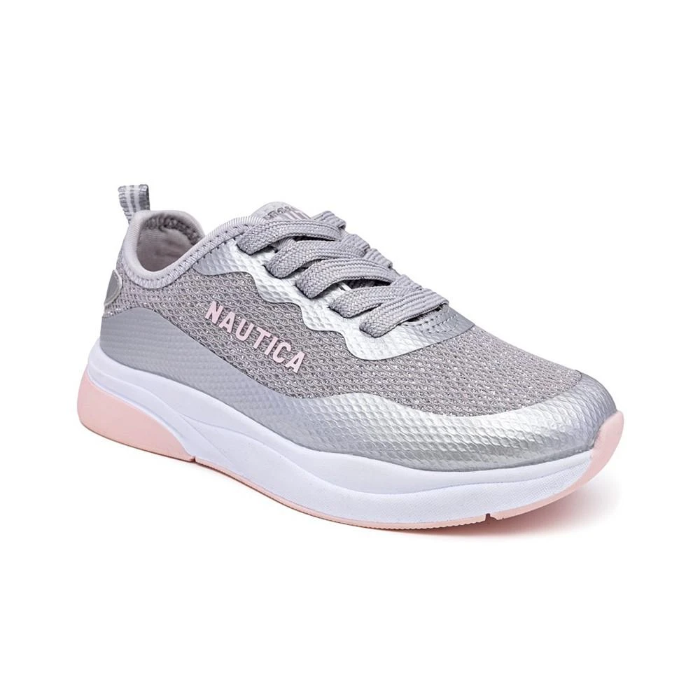 商品Nautica|Little Girls Tupple Casual Glitter Lace Up Sneakers,价格¥177,第1张图片