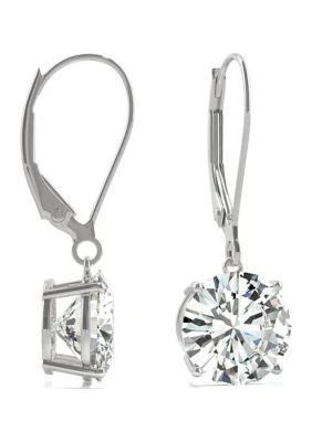 商品Charles & Colvard|Colvard 3 4 Ct. T.w. Lab Created Moissanite Lever Back Earrings In 14K White Gold,价格¥8808,第2张图片详细描述