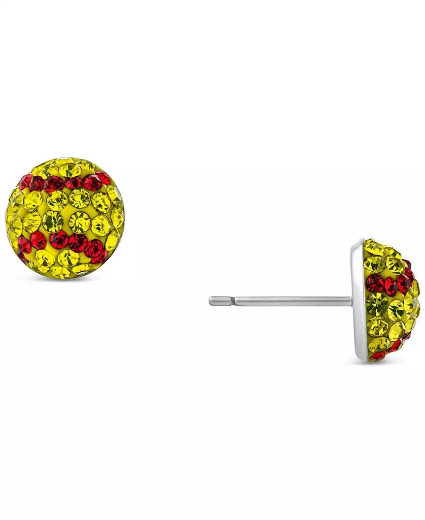 商品Giani Bernini|Crystal Softball Stud Earrings in Sterling Silver, Created for Macy's,价格¥119,第1张图片