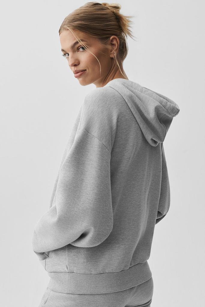 Alo Accolade Full Zip Hoodie - Olive Tree - Hoodies - Free