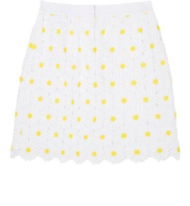 商品Dolce & Gabbana|Embroidered-Daisy Cotton-Blend Skirt,价格¥1902,第2张图片详细描述